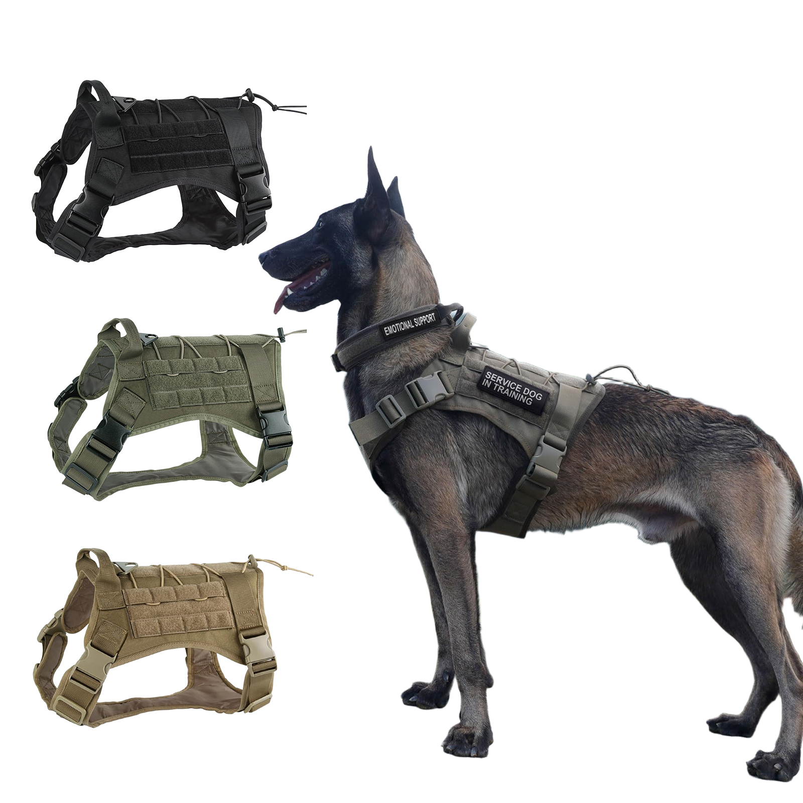 No Pull Dog Harness - Tactisch hondenharnas voor groot huisdierharnas No-Pull