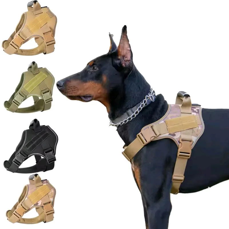 No Pull Dog Harness - Tactisch hondenharnas voor grote honden, anti-trek,