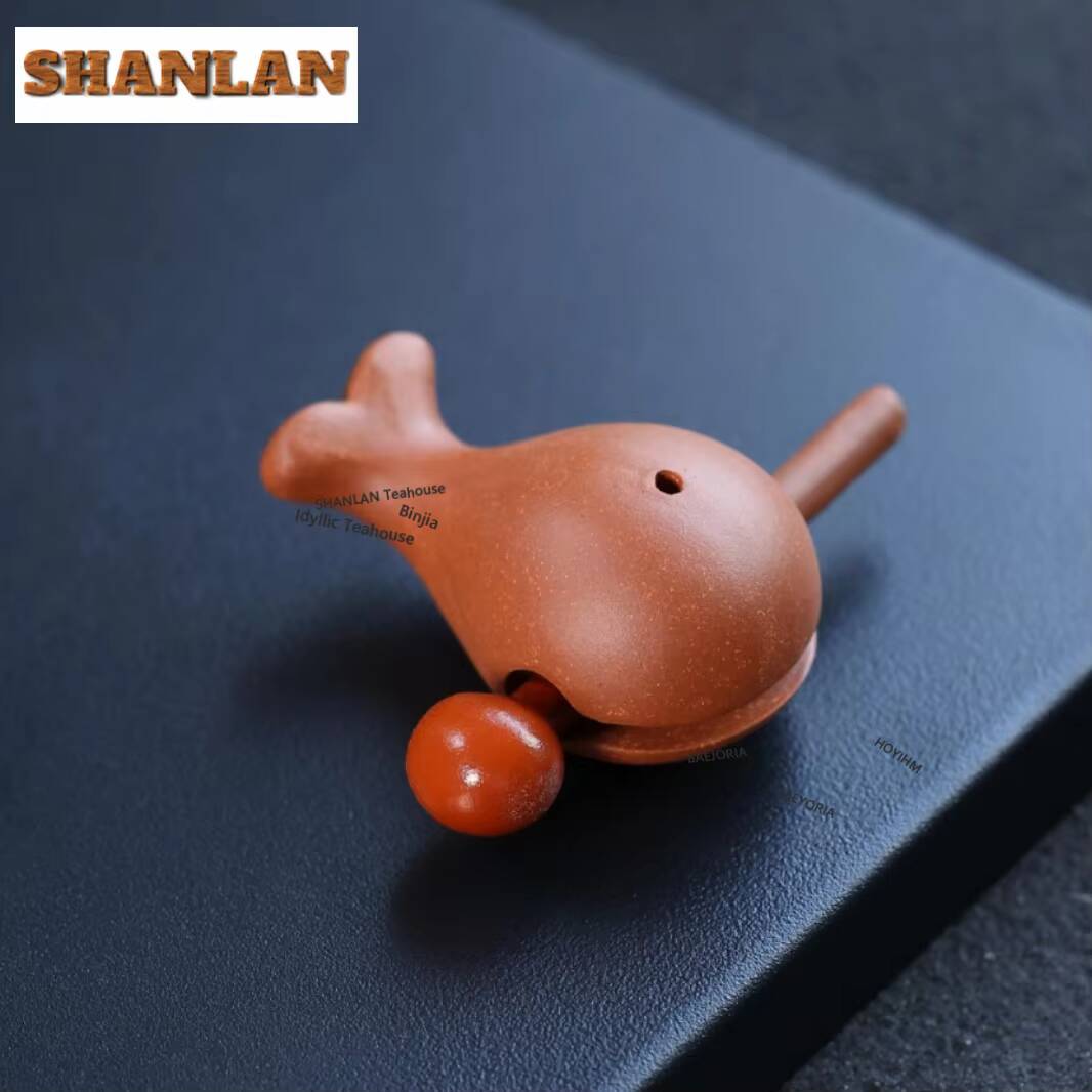Pet Supplies Fish - Paarse klei houten vis theehuisdier Zen