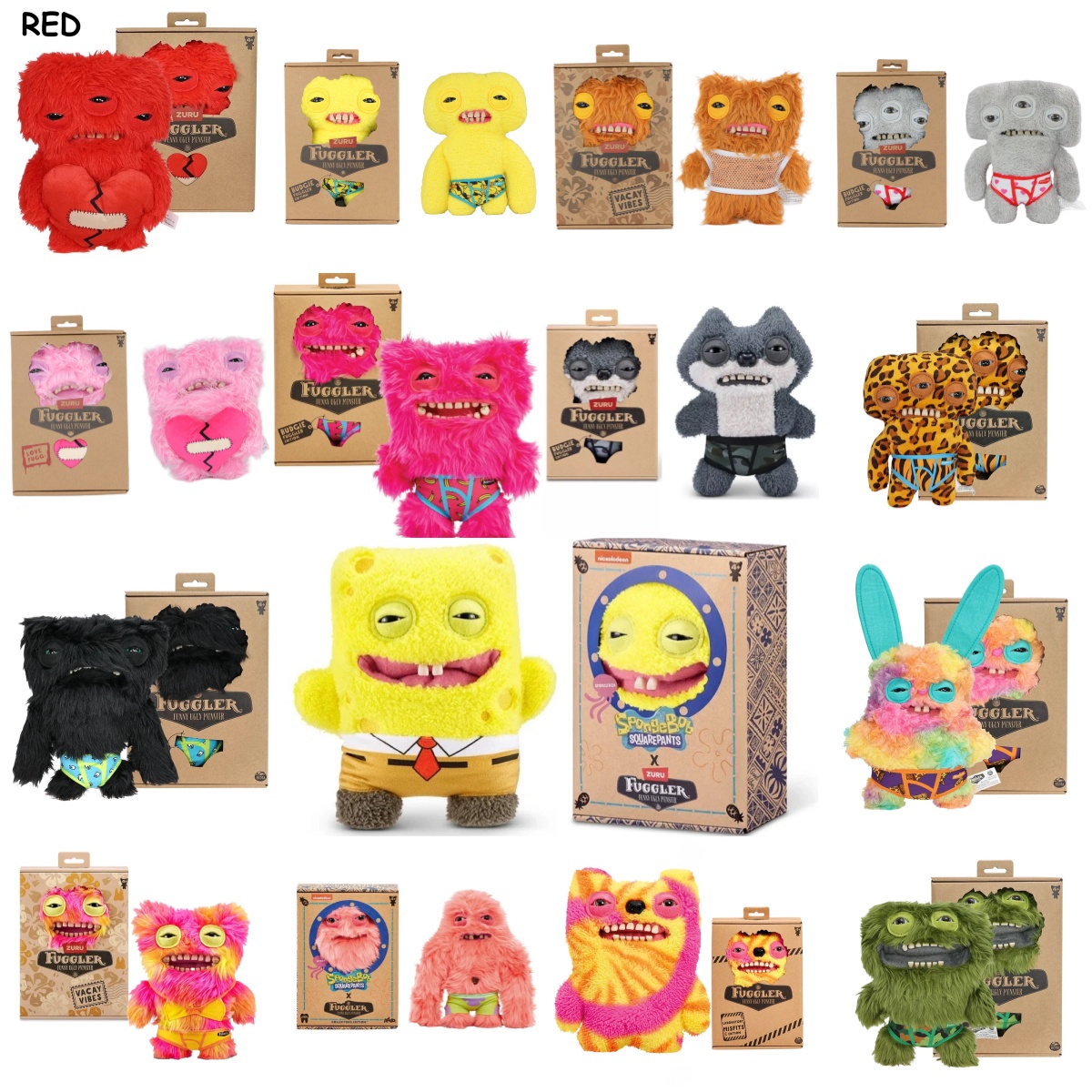 Pet Supplies Us - Fuggler Lelijke Tanden Monster Pluche Speelgoed,