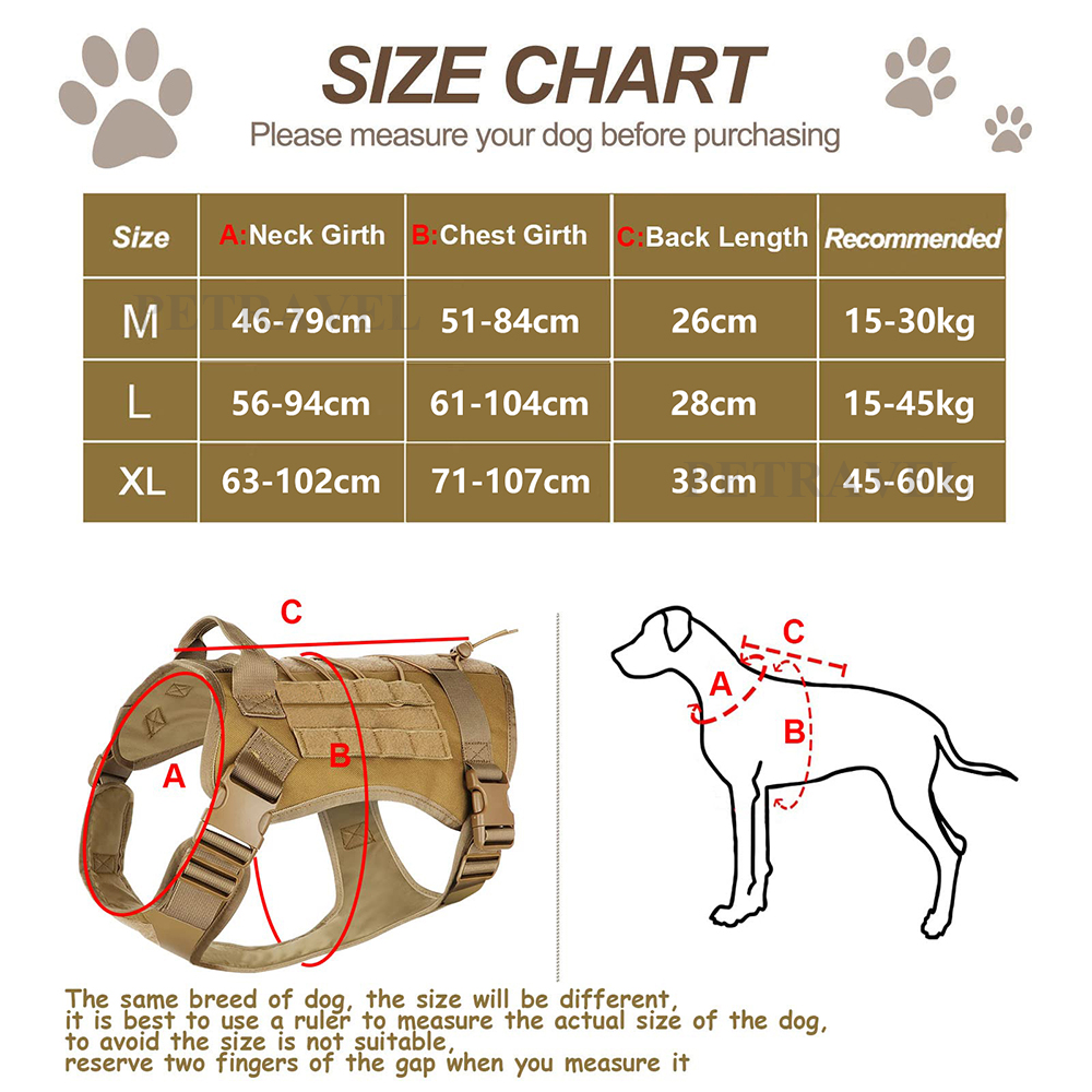 Tactisch hondenharnas voor gro - No Pull Dog Harness recensie en prijs