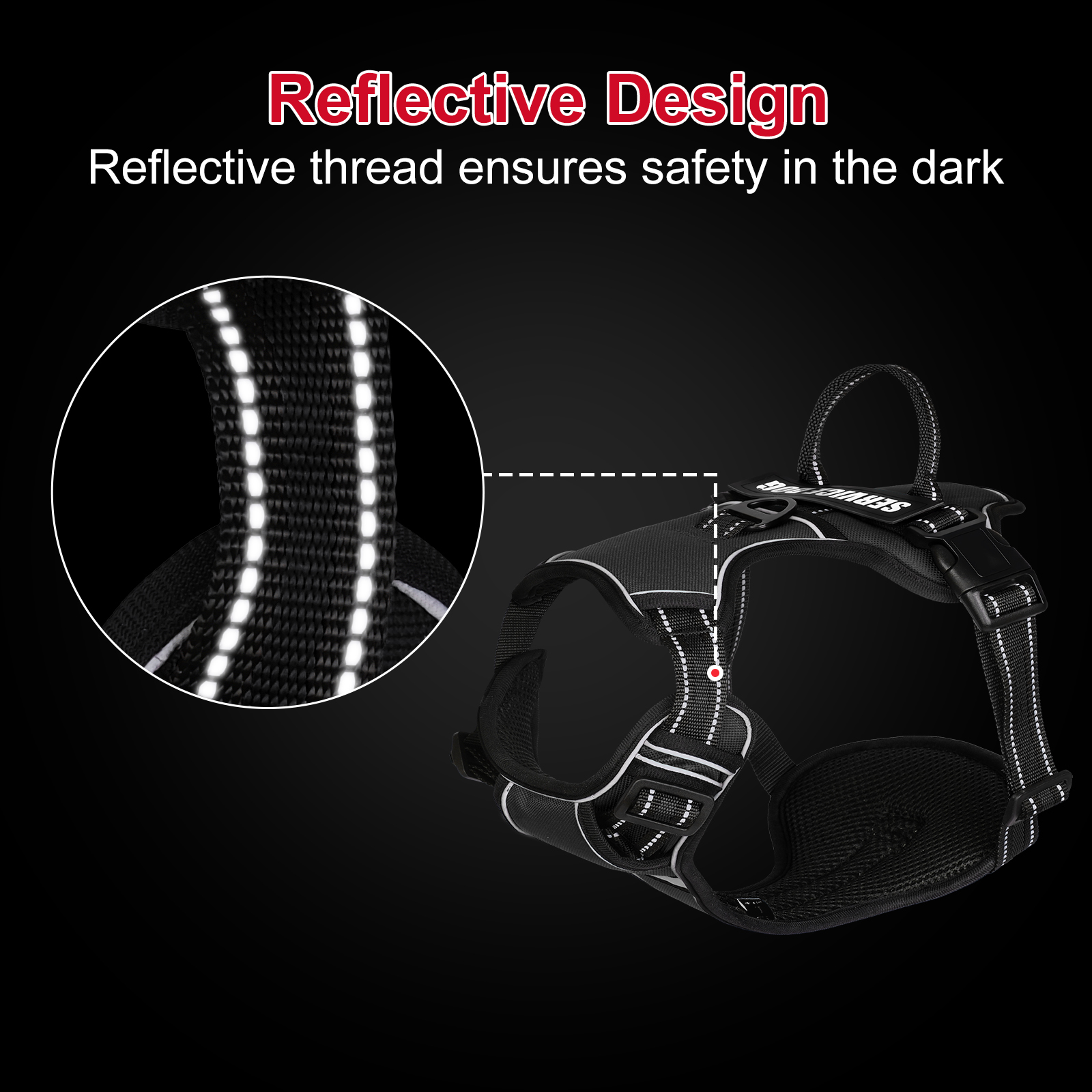 Nylon verstelbaar hondenharnas - No Pull Dog Harness recensie en prijs