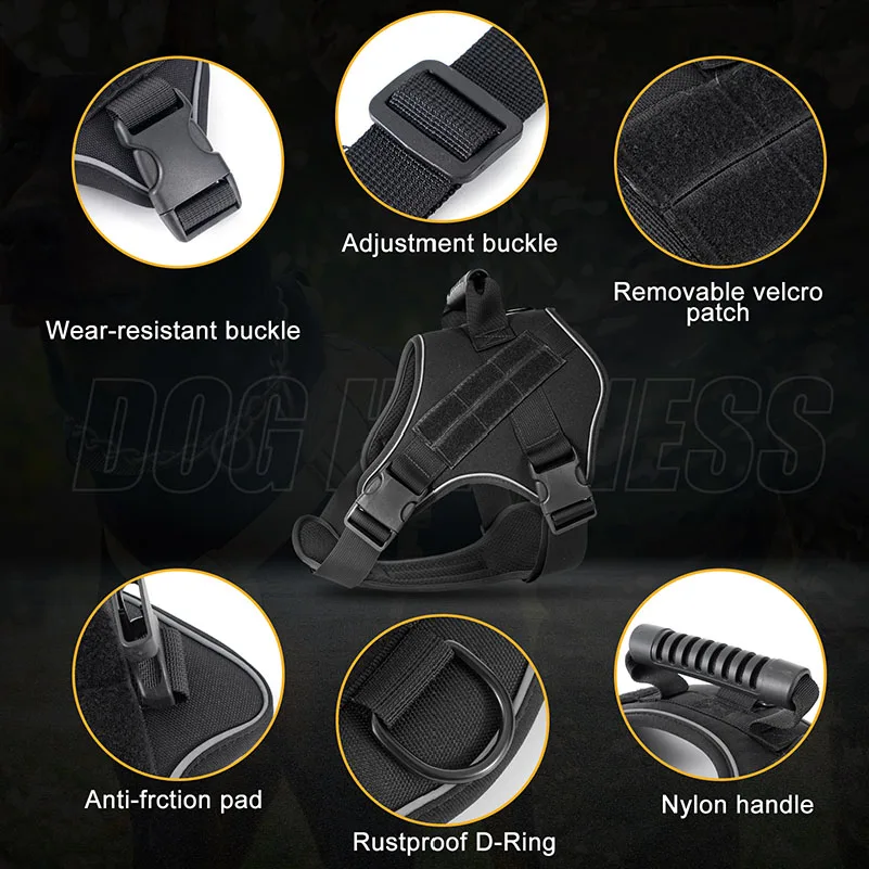 Tactisch hondenharnas voor gro - No Pull Dog Harness recensie en prijs