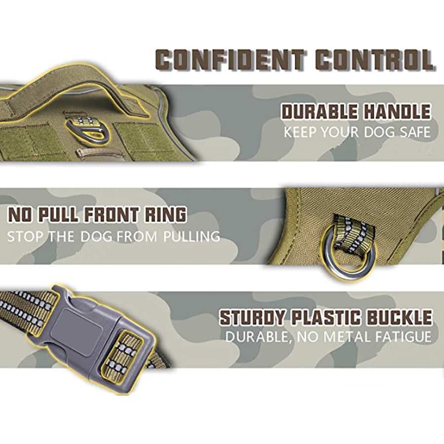 Militair tactisch hondenharnas - No Pull Dog Harness recensie en prijs